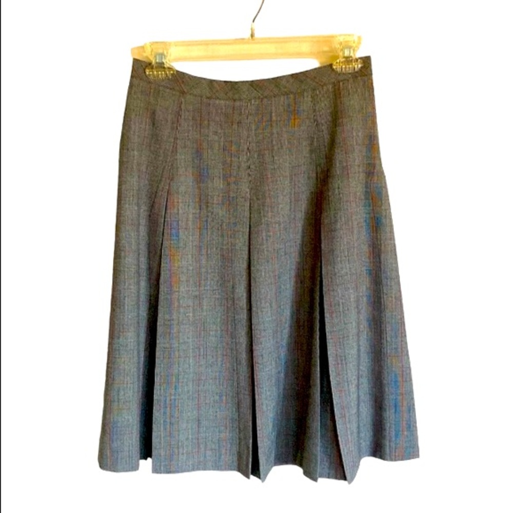 VTG ISAAC MIZRAHI Pleated Glen Plaid Skirt Sz 4
